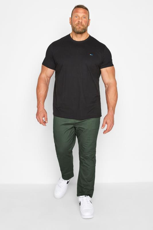 KAM Big & Tall Khaki Green Chino Trousers 2
