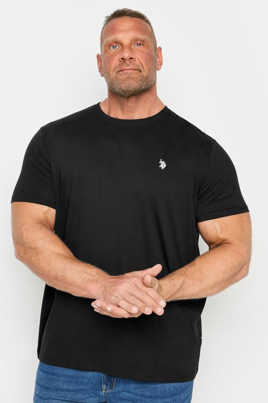  Grande Taille U.S. POLO ASSN. Big & Tall Black Short Sleeve T-Shirt