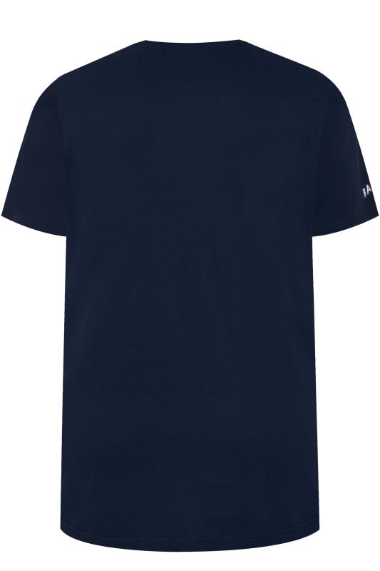BadRhino Big & Tall Navy Blue Embroidered Logo T-Shirt 2