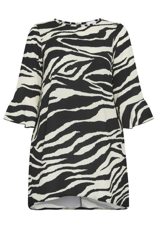 YOURS LONDON Plus Size Black Zebra Print Tunic Top | Yours Clothing 5