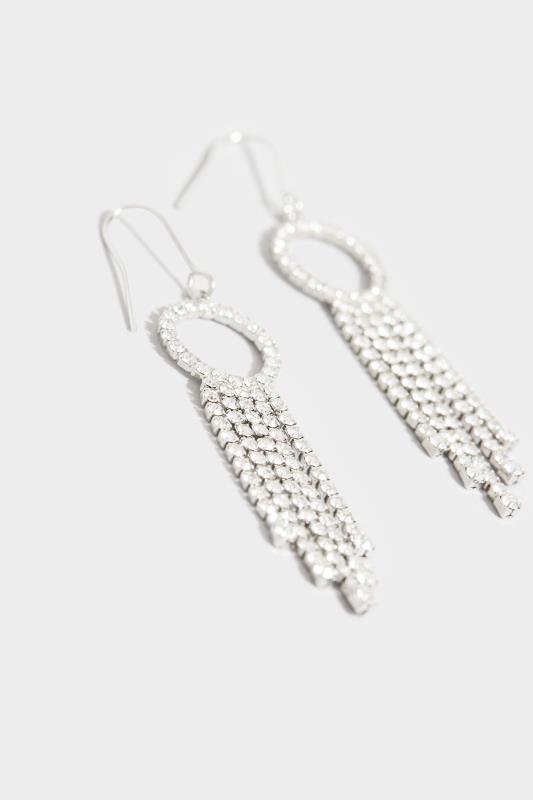 Silver Diamante Circle Tassel Earrings_D.jpg
