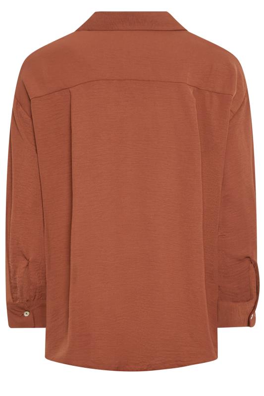 YOURS Plus Size Brown Button Through Shirt | Yours Clothing 7