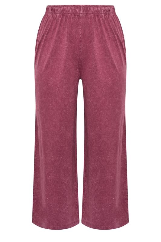 LIMITED COLLECTION Plus Size Red Acid wash Trousers | Yours Clothing 5