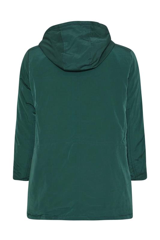 Plus Size Green Plush Parka Coat | Yours Clothing  7