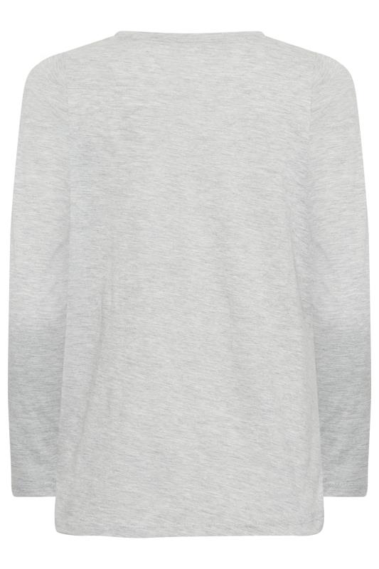 2 PACK Petite Grey & White Marl Long Sleeve T-Shirt | PixieGirl 9