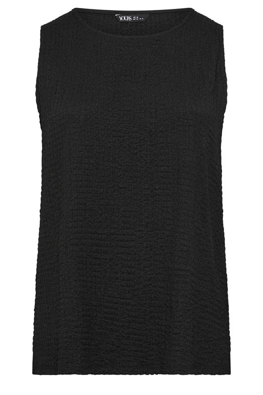 YOURS Plus Size Black Bubble Texture Vest Top | Yours Clothing 5
