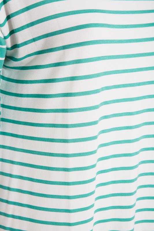 LIMITED COLLECTION Curve Green & White Stripe Oversized T-Shirt_S.jpg