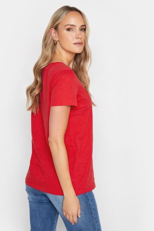 LTS Tall 2 Pack Red & White V-Neck T-Shirts | Long Tall Sally 5