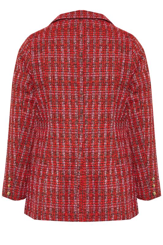 Curve Red Check Boucle Blazer 11