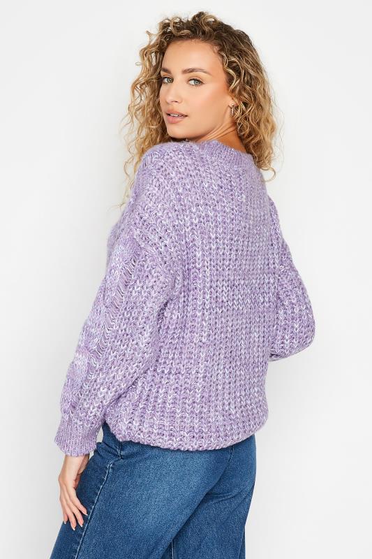 LTS Tall Lilac Purple Knit Jumper | Long Tall Sally 3