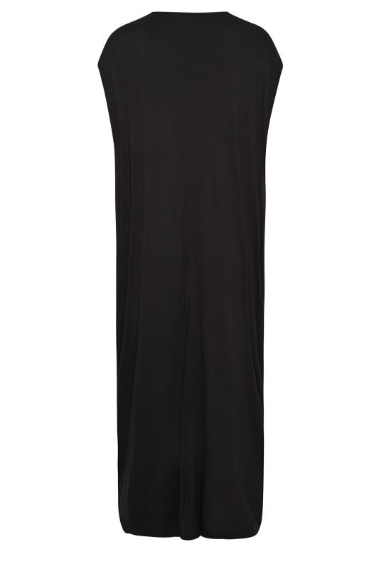 YOURS Plus Size Black Double Layered Dress | Yours Clothing 8