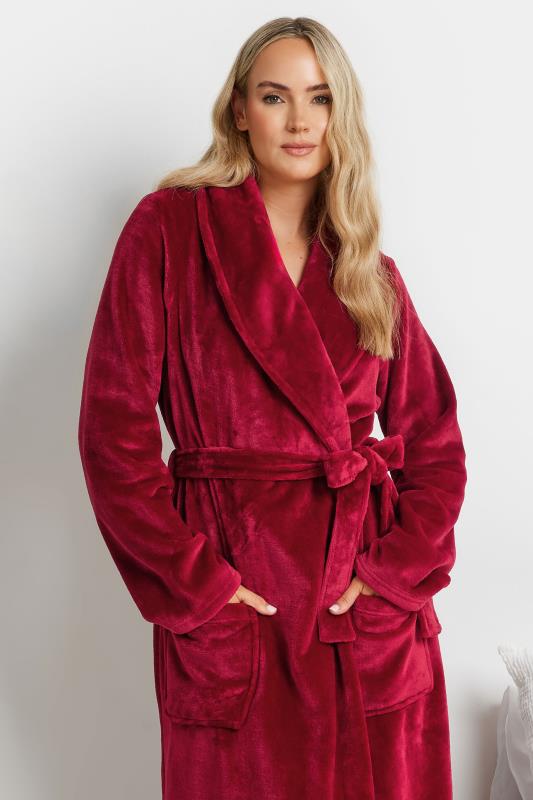 LTS Tall Red Super Luxe Maxi Dressing Gown | Long Tall Sally 5