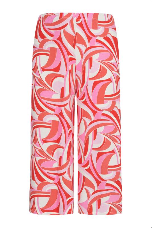 Curve Pink Abstract Print Wide Leg Culottes_X.jpg