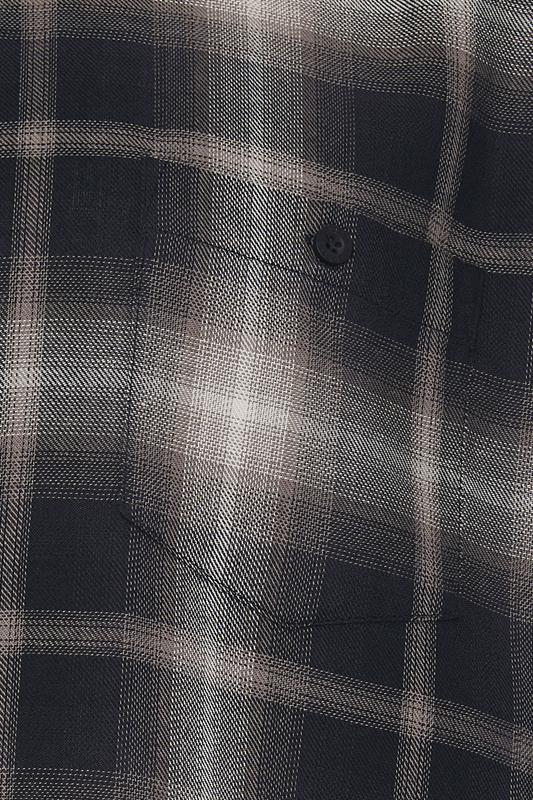 D555 Big & Tall Black Check Pocket Short Sleeve Shirt | BadRhino 5