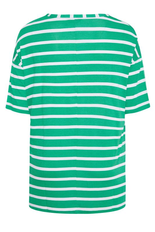 Plus Size Green Stripe Oversized T-Shirt | Yours Clothing 7