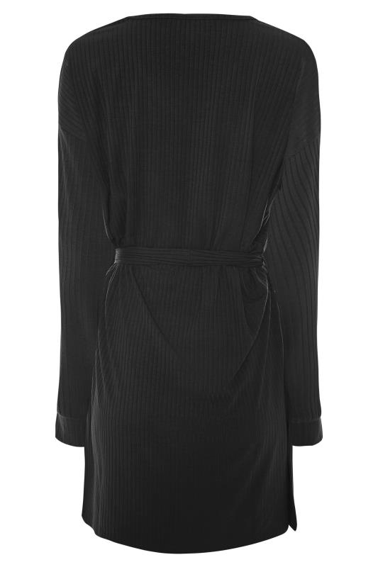 LTS Tall Black Ribbed Lounge Tunic Top 7