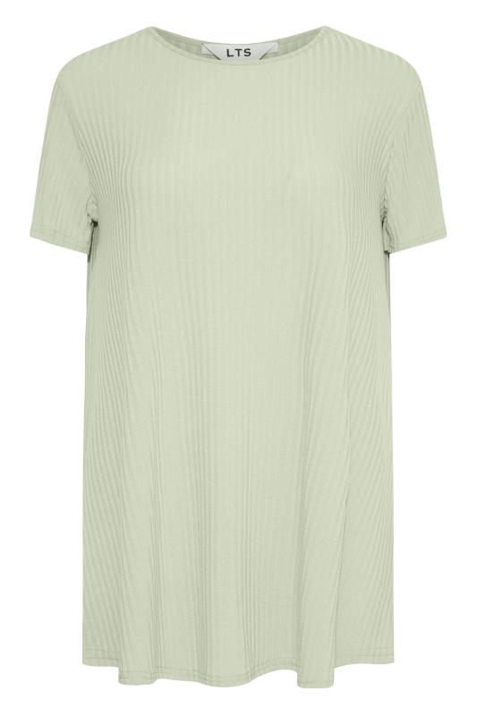 Tall Women's LTS Sage Green Ribbed Swing Top | Long Tall Sally 5