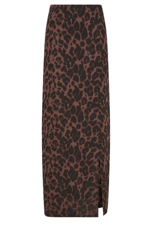 LTS Tall Natural Brown Animal Print Maxi Skirt | Long Tall Sally 6