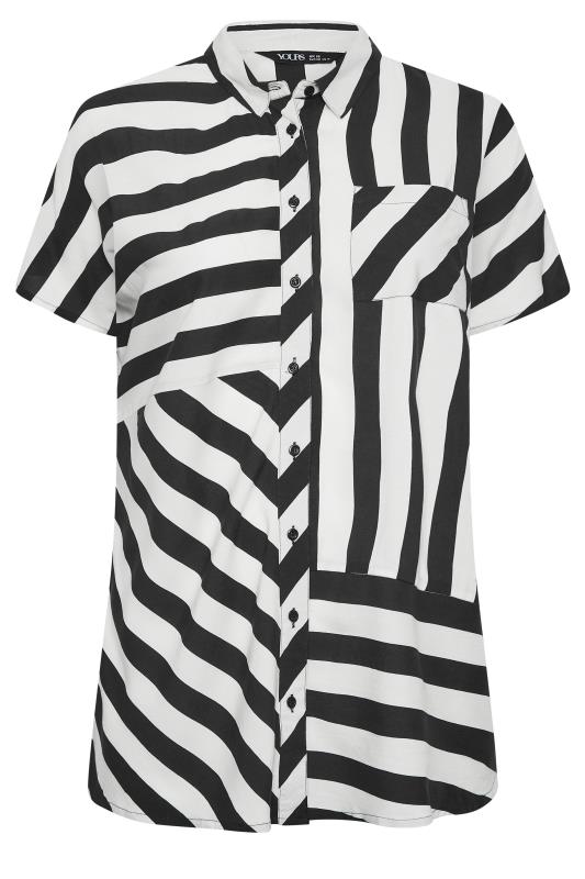YOURS Plus Size Black Stripe Print Shirt | Yours Clothing 6