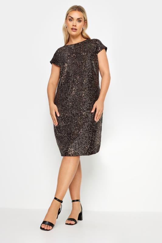 Black sequin velvet midi dress best sale