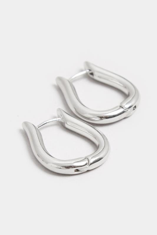 Silver Tone Small Hoop Earrings | Yours Clothing  3