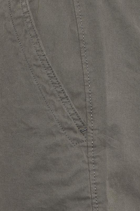 KAM Big & Tall Slate Grey Elastic Waist Cargo Shorts | BadRhino 6
