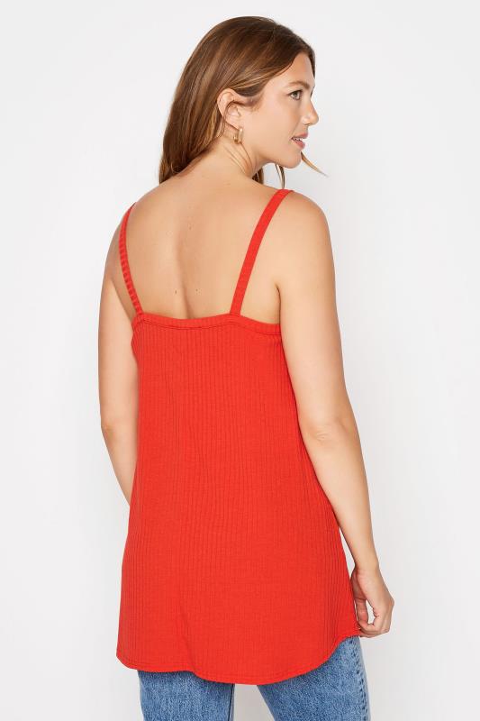 LTS Tall Women's Red Ribbed Swing Cami Top | Long Tall Sally  3