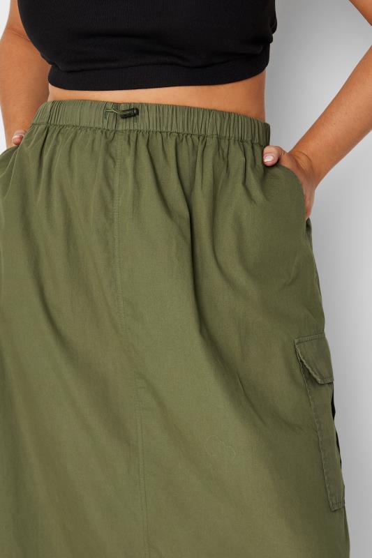LIMITED COLLECTION Plus Size Green Parachute Skirt | Yours Clothing  3