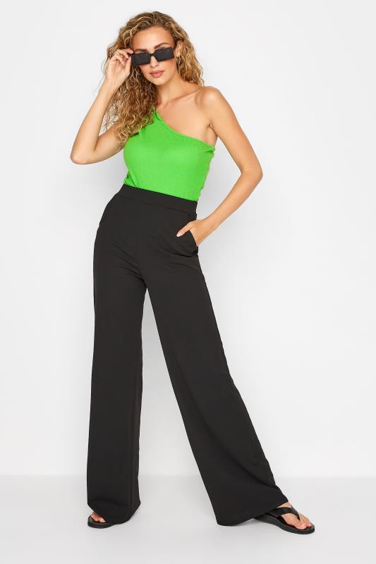 LTS Tall Women's Green One Shoulder Cropped Top | Long Tall Sally 2