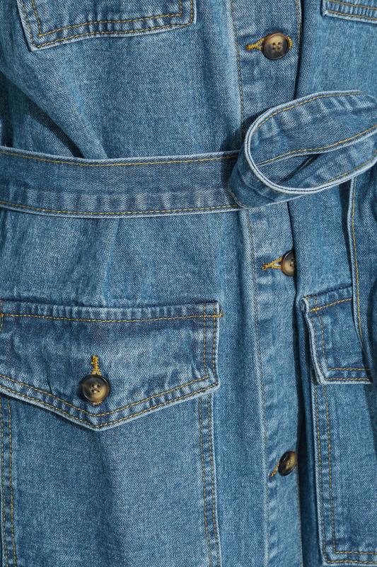 LTS Tall Women's Blue Belted Denim Jacket | Long Tall Sally  6