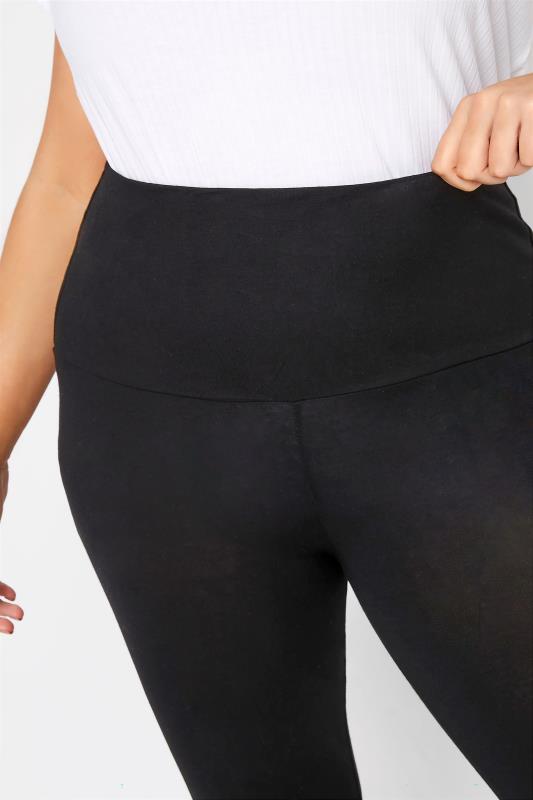 Curve Black TUMMY CONTROL Soft Touch Cropped Leggings 3