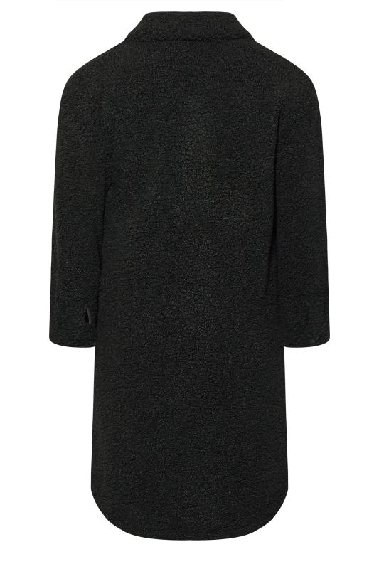 Plus Size Black Teddy Midi Shacket | Yours Clothing 7