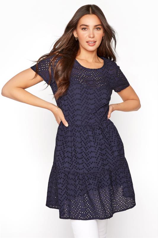 LTS Navy Broderie Anglaise Tiered Tunic Dress_A.jpg