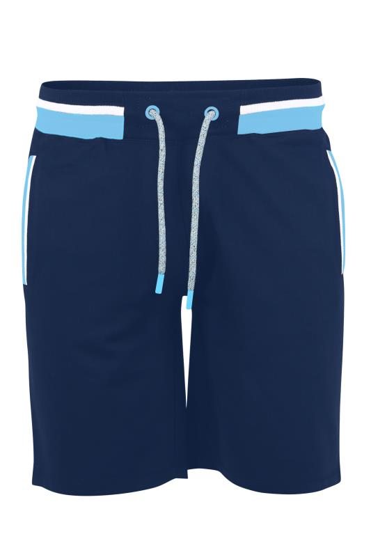 D555 Big & Tall Navy Blue Elasticated Waist Shorts 3