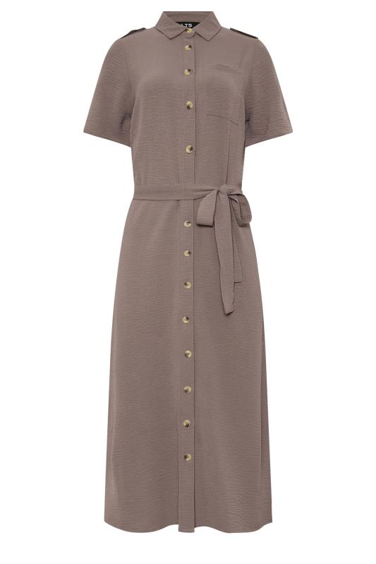 LTS Tall Women's Brown Button Through Midi Dress | Long Tall Sally 5