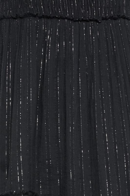 LTS Tall Women's Black Sparkle Shirred Midi Dress | Long Tall Sally 5