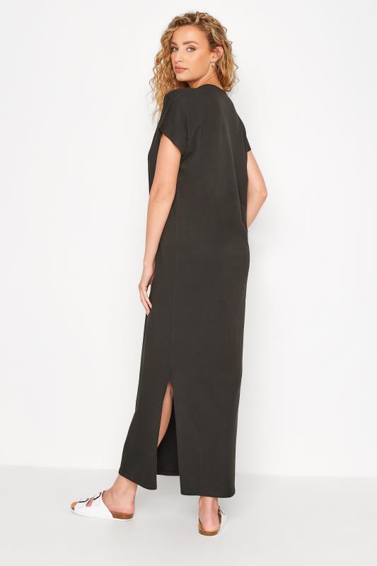 LTS Tall Women's Black Cotton T-Shirt Dress | Long Tall Sally 3