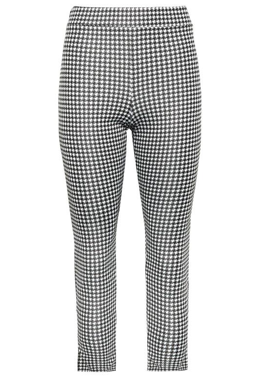 YOURS PETITE Plus Size Black Dogtooth Check Slim Leg Trousers | Yours Clothing 4