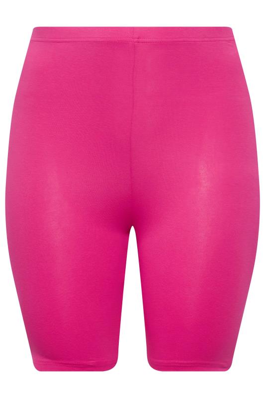 YOURS Plus Size Bright Pink Cycling Shorts | Yours Clothing 4