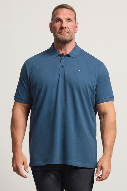 BadRhino Big & Tall Teal Blue Short Sleeve Polo Shirt | BadRhino 1