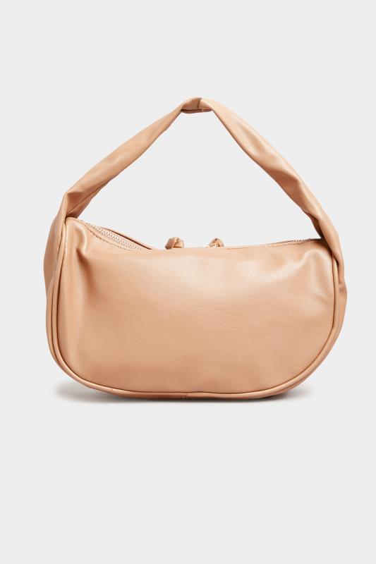 Plus Size Beige Brown Slouch Handle Bag | Yours Clothing 4