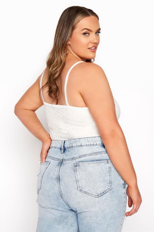 Plus Size LIMITED COLLECTION White Lace Bodysuit | Yours Clothing 3