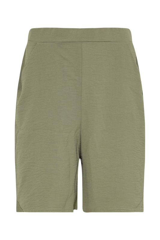 LTS Tall Khaki Green Textured Shorts_X.jpg