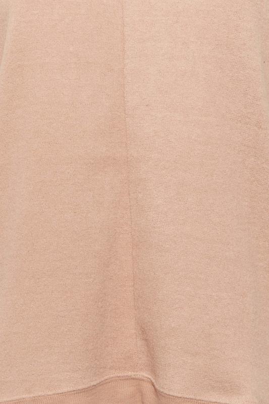 Plus Size Beige Brown Soft Touch Fleece Sweatshirt | Yours Clothing 5