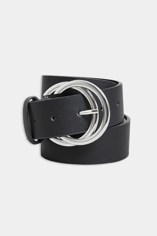 Black Double Hoop Belt | Yours Clothing  2