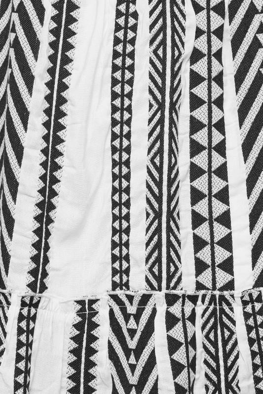LIMITED COLLECTION Plus Size White Aztec Print Smock Midi Dress | Yours Clothing 6