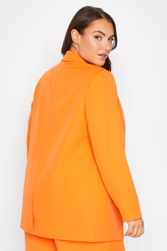 YOURS Plus Size Curve Orange Tailored Blazer 3