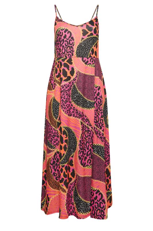 LIMITED COLLECTION Curve Orange Animal Chain Print Cami Maxi Dress | Yours Clothing 7