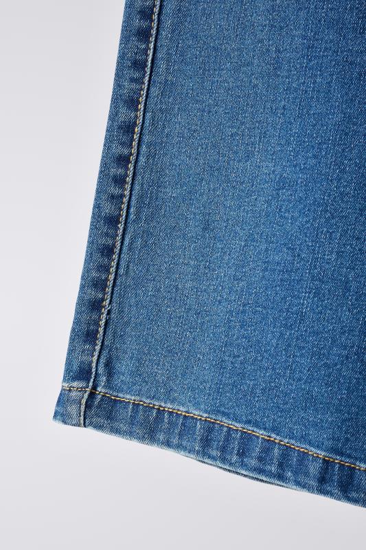 EVANS Plus Size Curve Fit Blue Mid Wash Straight Leg Jeans | Evans 8