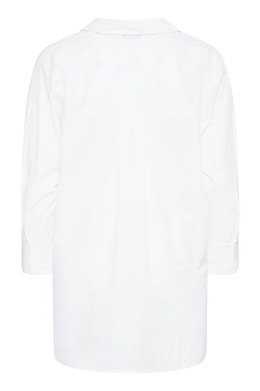 LIMITED COLLECTION Plus Size White Oversized Boyfriend Shirt | Yours Clothing 7